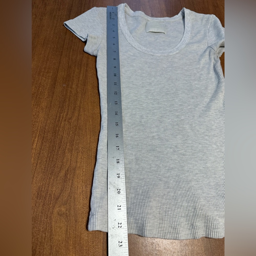 Citizens Of Humanity Lima Heather Gray Scoop Neck Tee - Picture 6 of 9